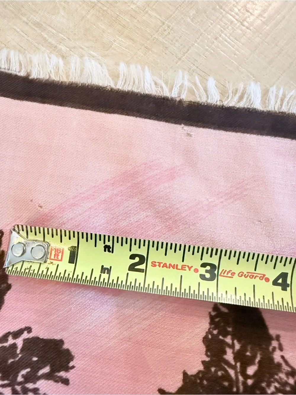 VTG Leaf Print large Square wool scarf 30.5 x 30.5 Pink Burgundy brown mustard